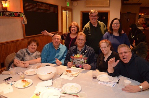 Levittown Kiwanis team members, seated from left, Esta and Glen Lachow, President Leo Vanderburg, Kelly Styles and Anthony Ditizio, and standing, Lisa Vanderburg, at left, Pat and Tonie McDonald.