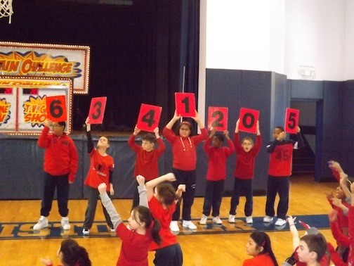 Children had to know their numbers for the game show event last Friday.