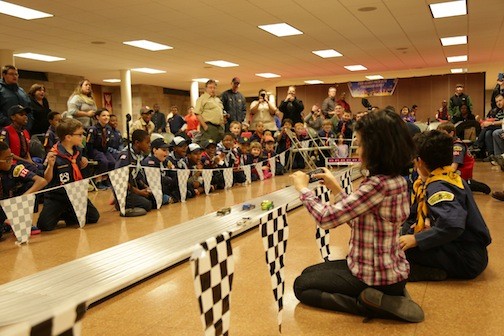 There were 45 Pinewood Derby cars that took to the track on Jan. 23.