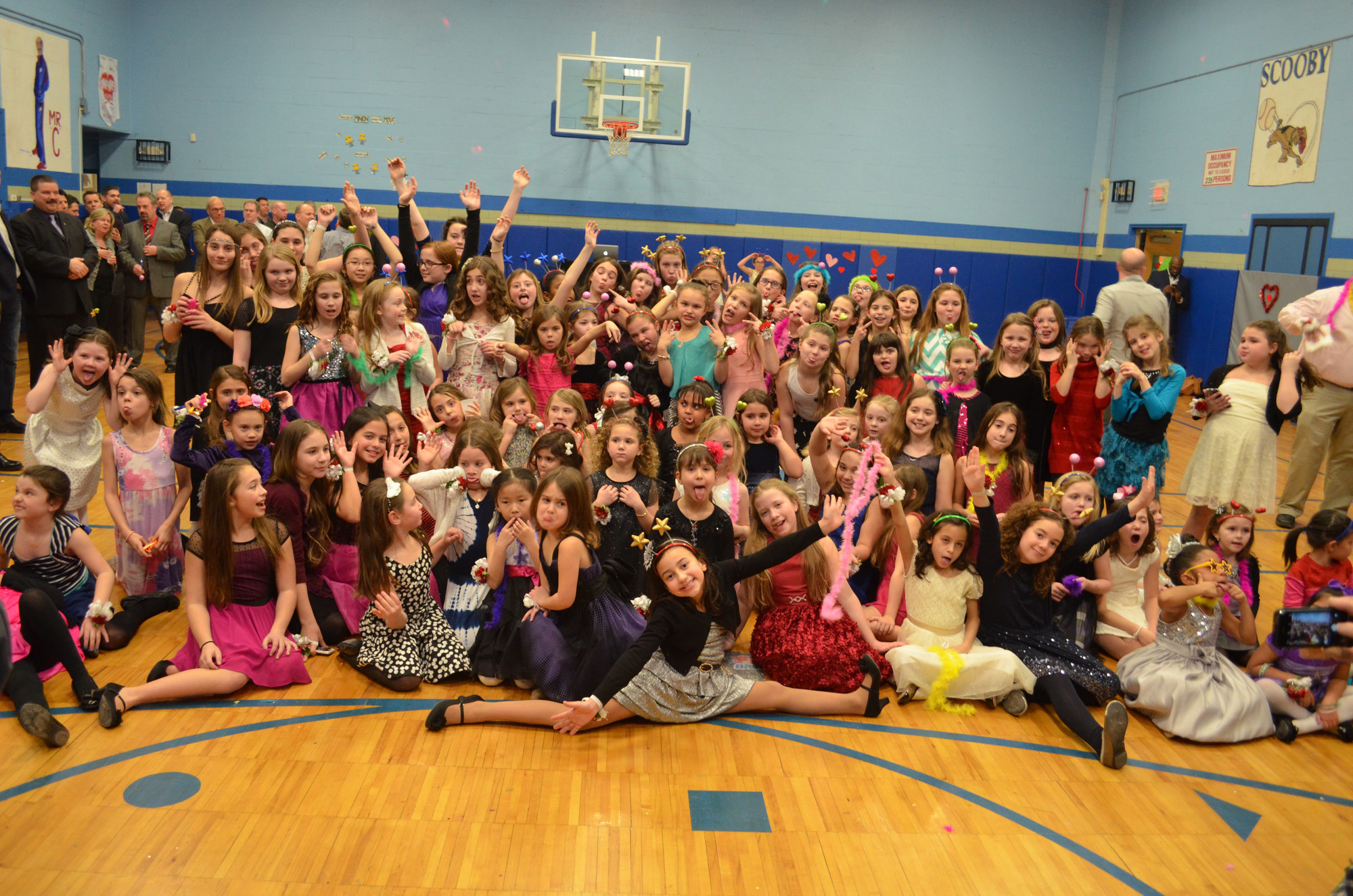 Covert students had a great time — and struck a funny pose — at the Sweetheart Dance.