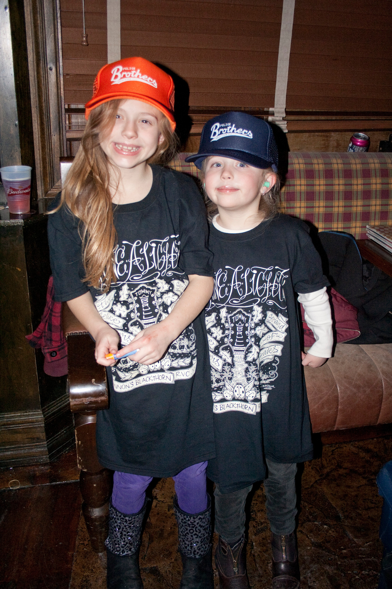 Grace and Emily Chagnon, Tommy Brull’s cousins, sported Shine-a-Light merchandise at the show.