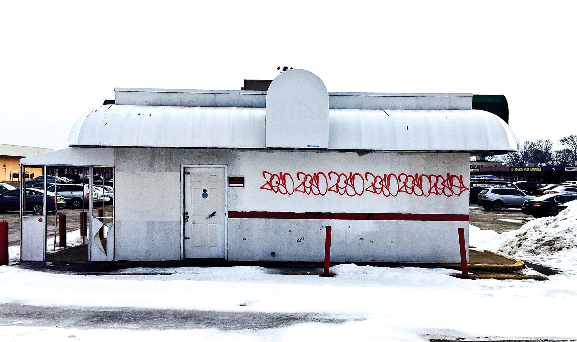 An empty building in the East Meadow Plaza shopping center, on Hempstead Turnpike.