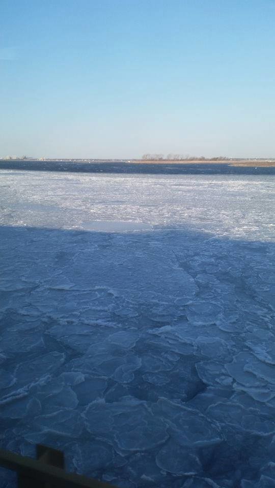 Parts of Reynolds Channel were frozen.