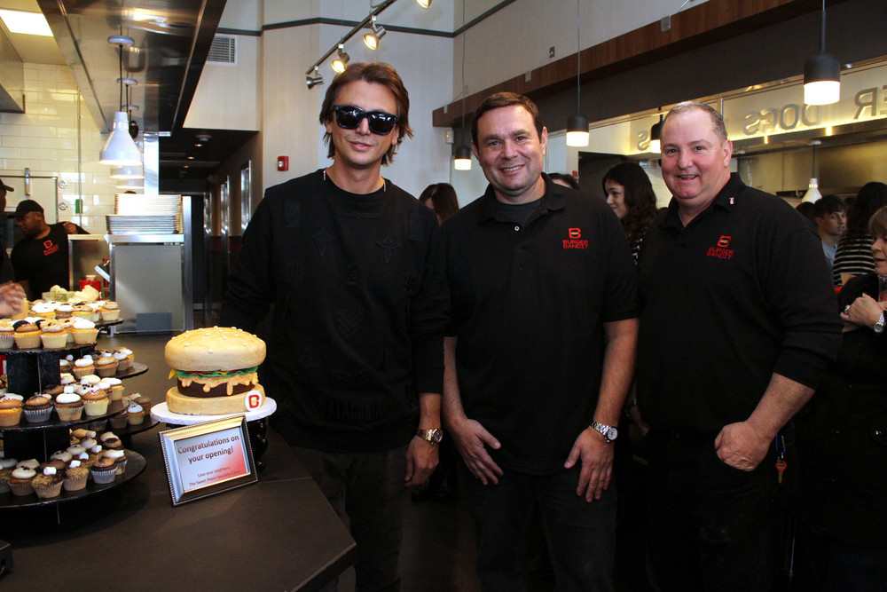 Co-owners Jonathan Cheban and Gene Broytman, left and right, with General Manager Steve Schoenly, center.