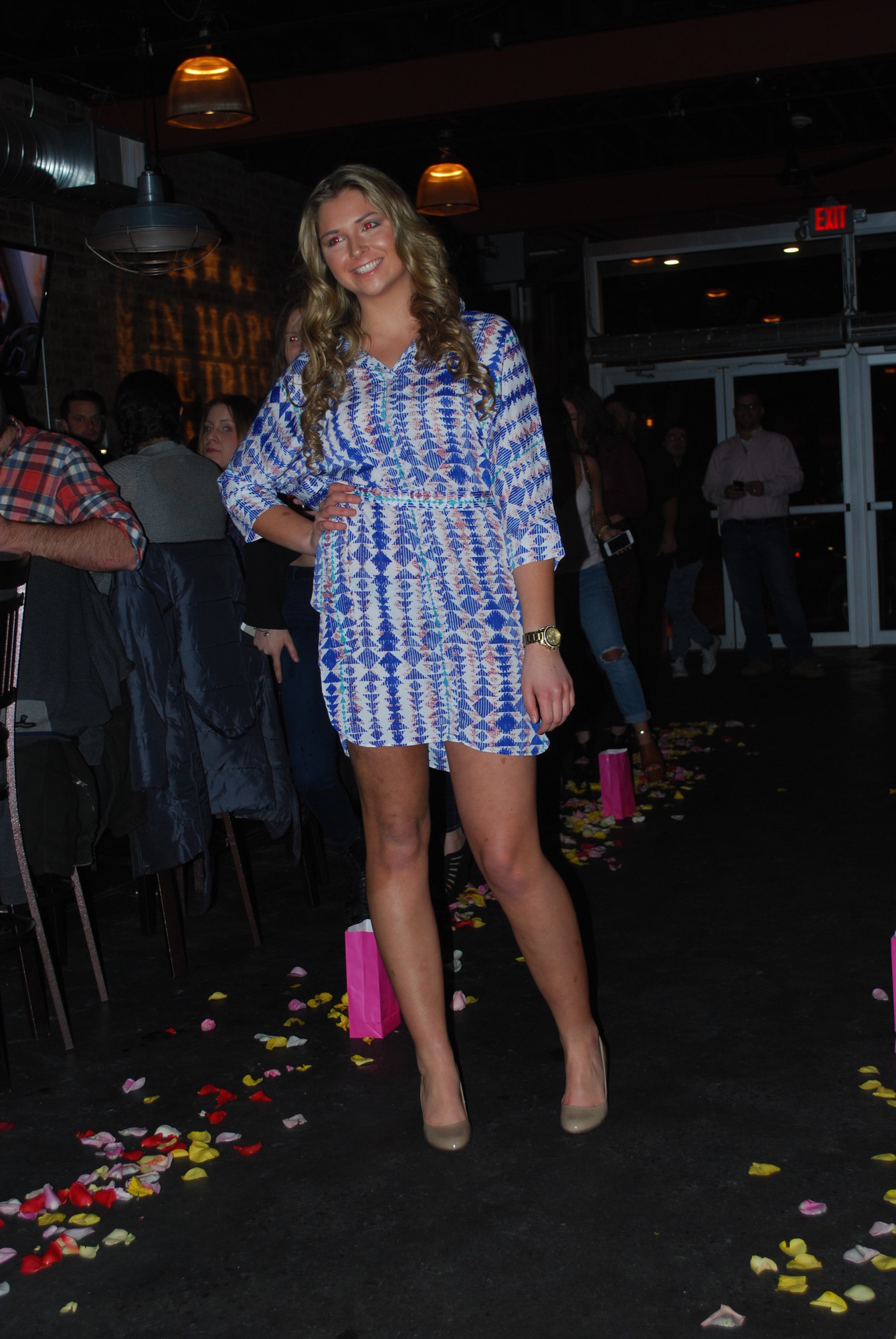 Courtney Anderson walked the runway modeling off fun styles for spring.