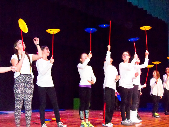 Fifth graders at Island Park Lincoln Orens Middle School participated in the National Circus Project.