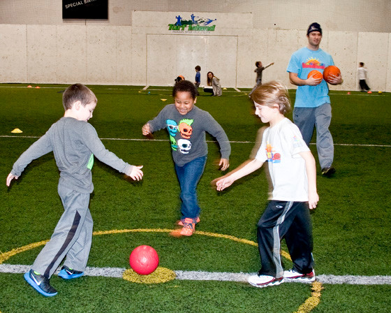 Children with cancer got to play and have fun at Turf Island.