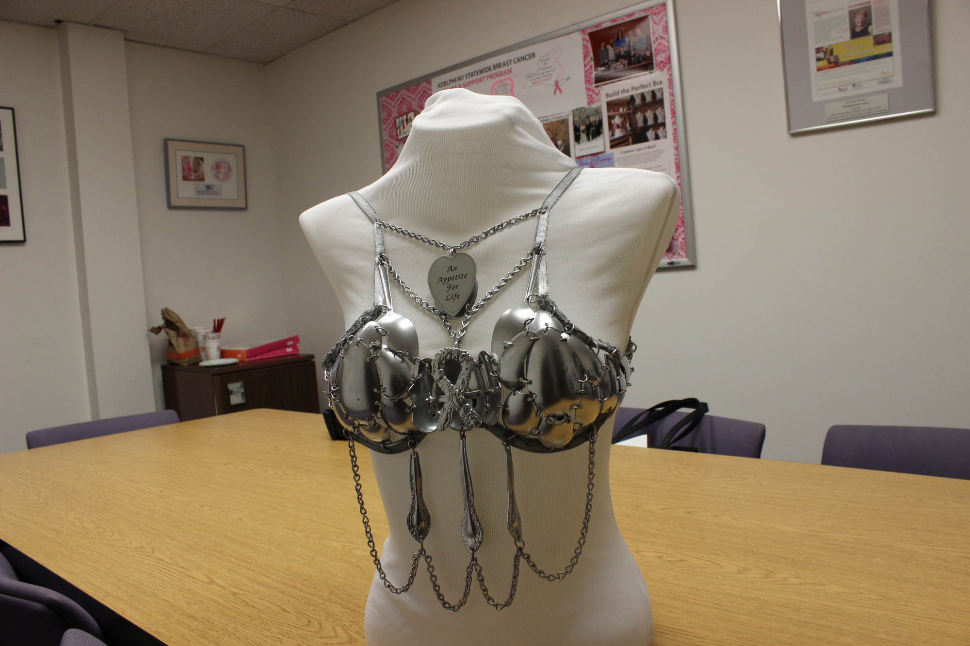 Bra fitters have their breasts turned into sculptures in art celebration of  'boobs