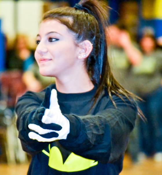 Cameron Rubbo, a sophomore, did her best crime fighting pose while dressed as Batman.