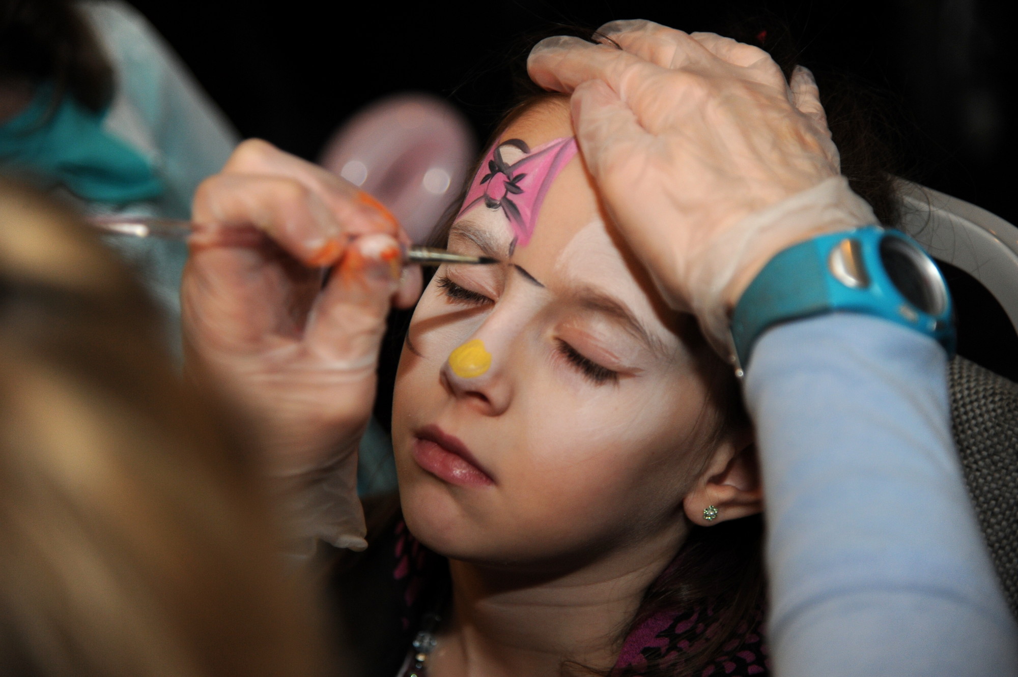 Emily Foley, 5, was one of the many young community members at the “Purim With a Purpose” fundraiser on Sunday.