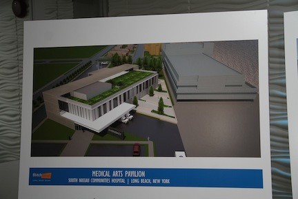 A rendering of the proposed medical arts pavilion at the site of the old Long Beach Medical Center. The new facility would function as a 24/7 emergency department and include other medical services.