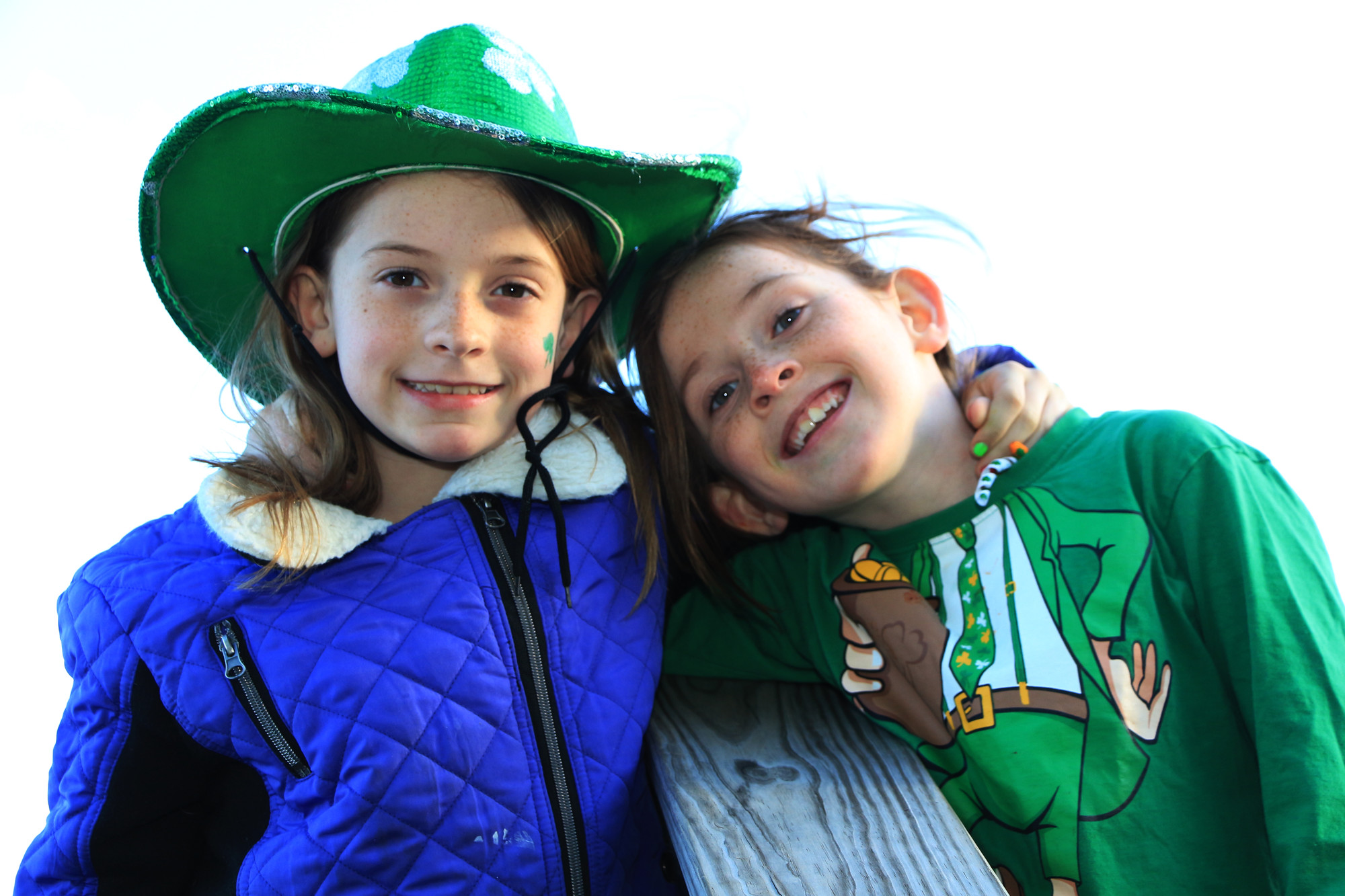 Molly, 9, and Kerr Magner, 7, had big smiles and festive outfits.