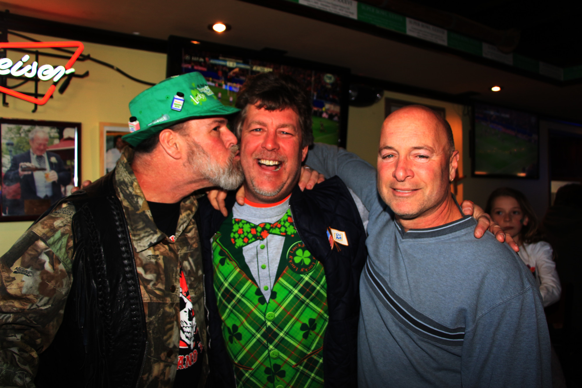 Many Friends 
gathered 
and 
celebrated 
St. Patrick’s Day, including, from left, Gerard Ely, 
Sean Adams and Tom Flamaghetti