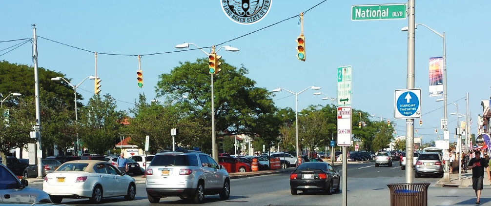 The city is working with Nassau County to synchronize traffic lights along Park Avenue to improve traffic flow and discourage drivers from using side streets.