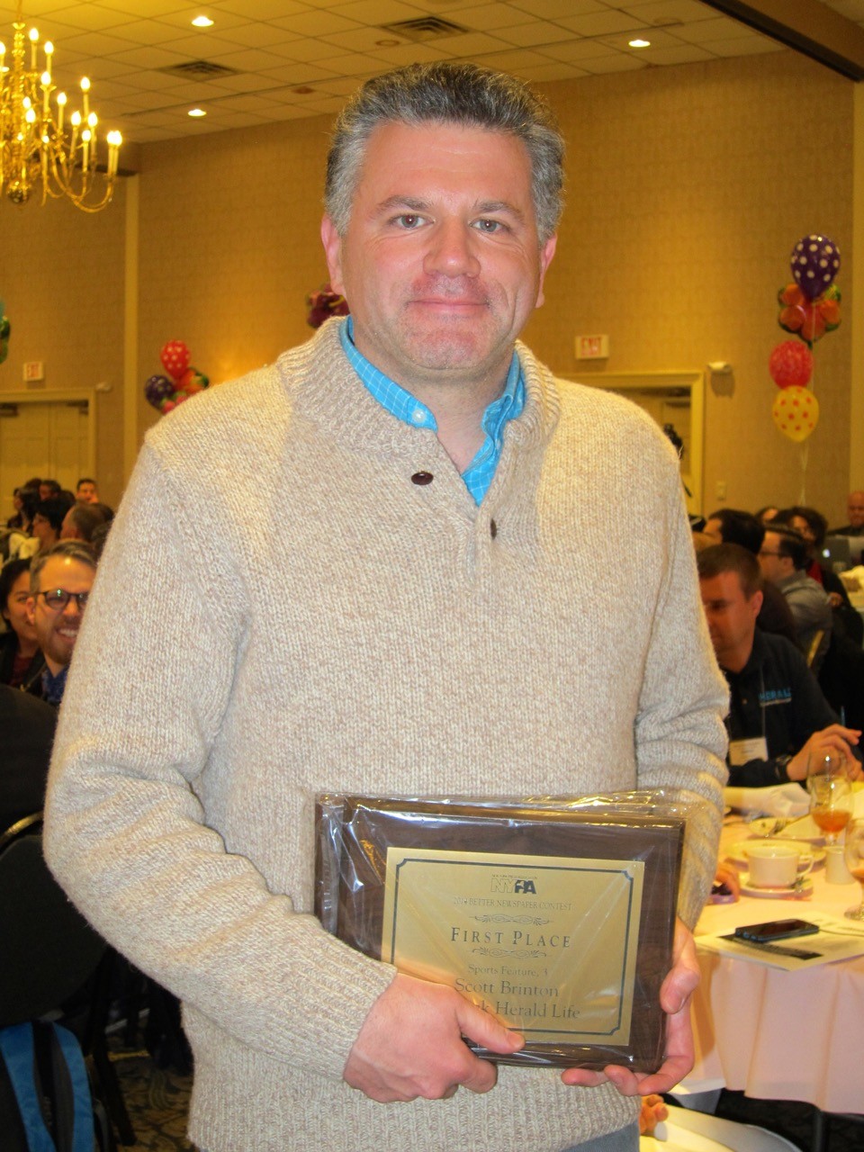 Scott Brinton took home multiple awards for his writing