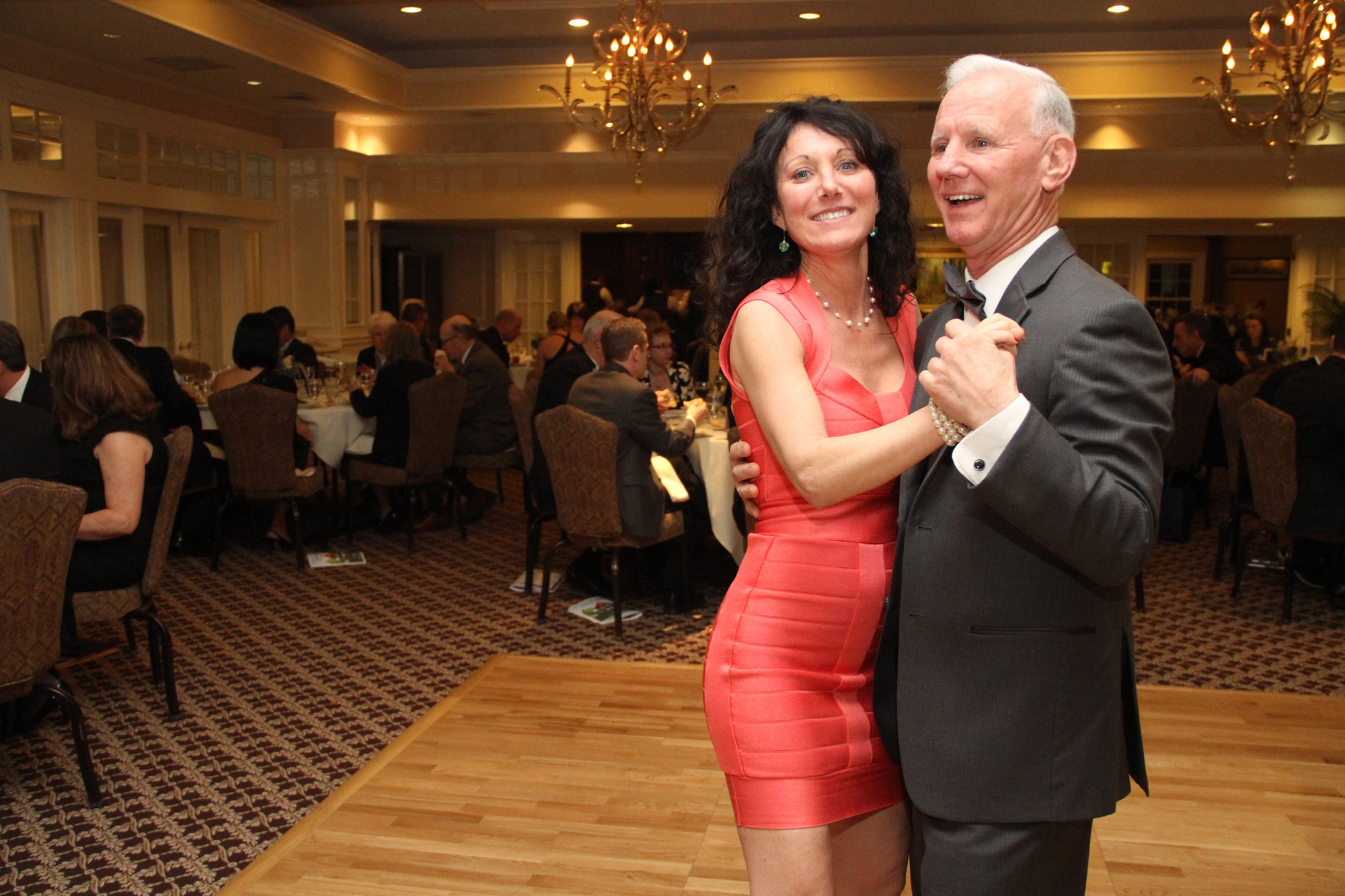 The Rockville Centre Education Foundation held its annual gala last Saturday, raising funds for the school district and honoring partners in education. Above, honoree Mike Davey danced with his daughter Michele.