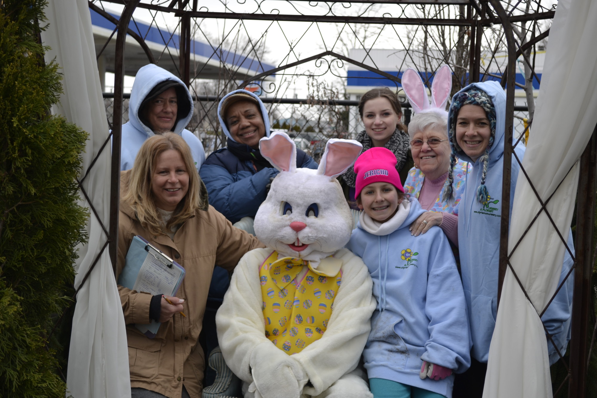 The cipriano staff and their guest of honor, the Easter Bunny, continued their annual holiday tradition of hosting an egg hunt for local children at their Front Street nursery last Saturday.