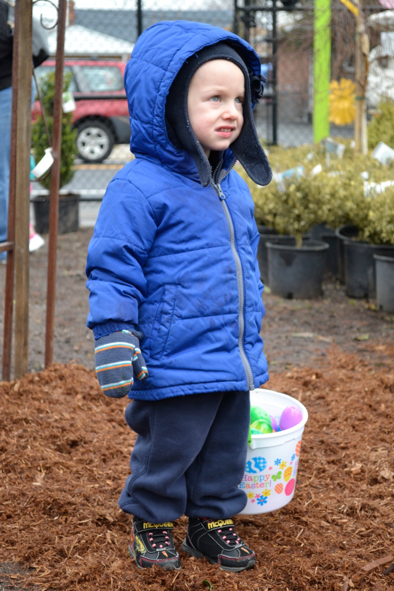 Jack Quattrochi was bundled up and ready to find some eggs.