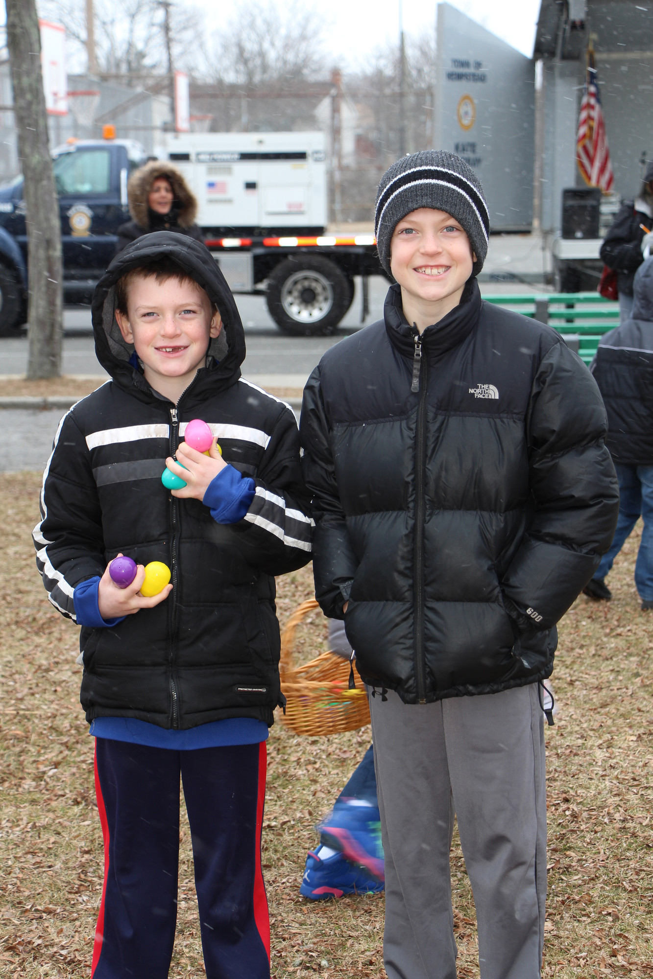 Logan, 8, and Zachary Kirchner, 10, had a nice haul.