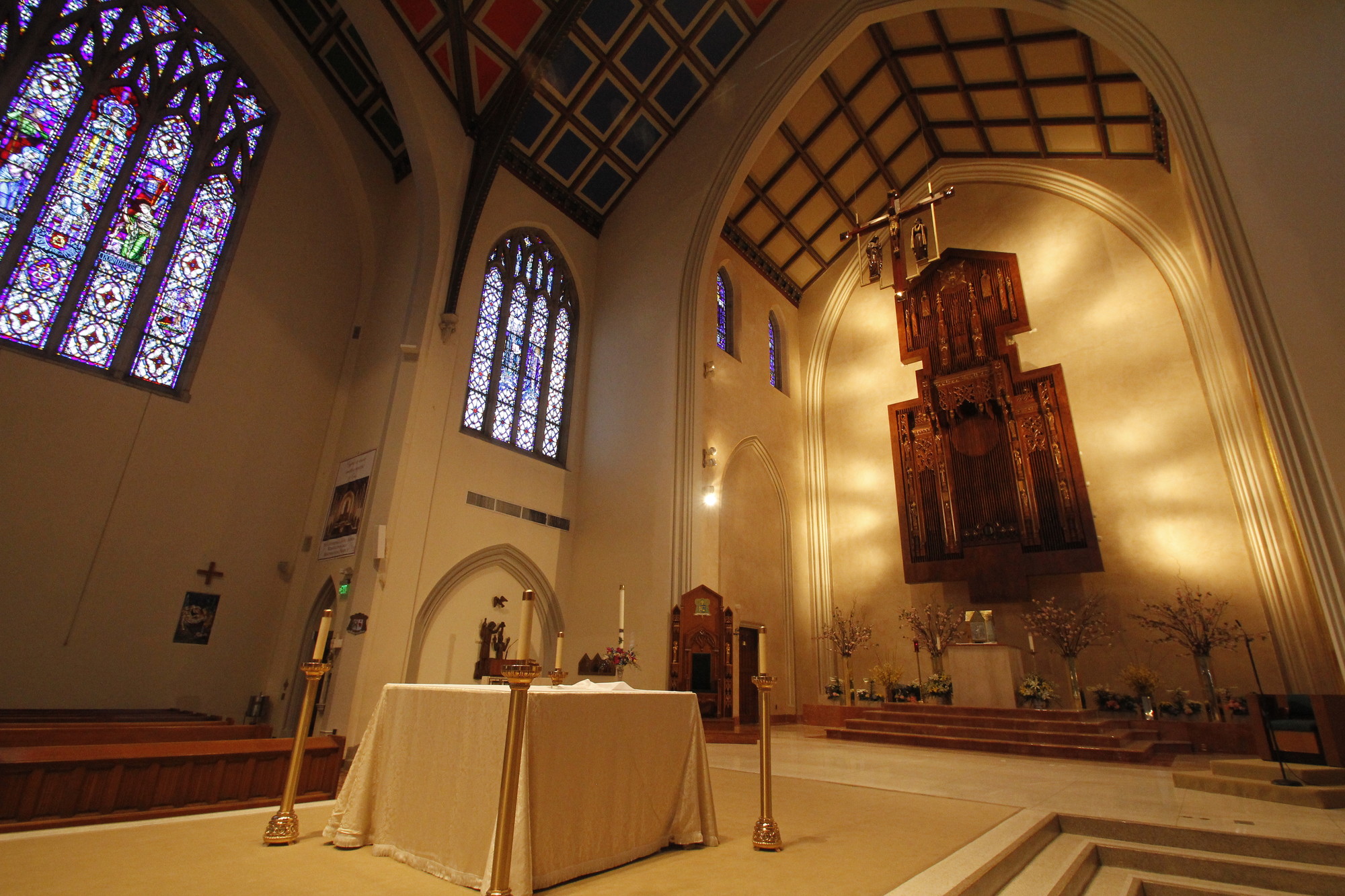 St. Agnes Cathedral unveiled the first of its extensive renovations just in time for Holy Week.