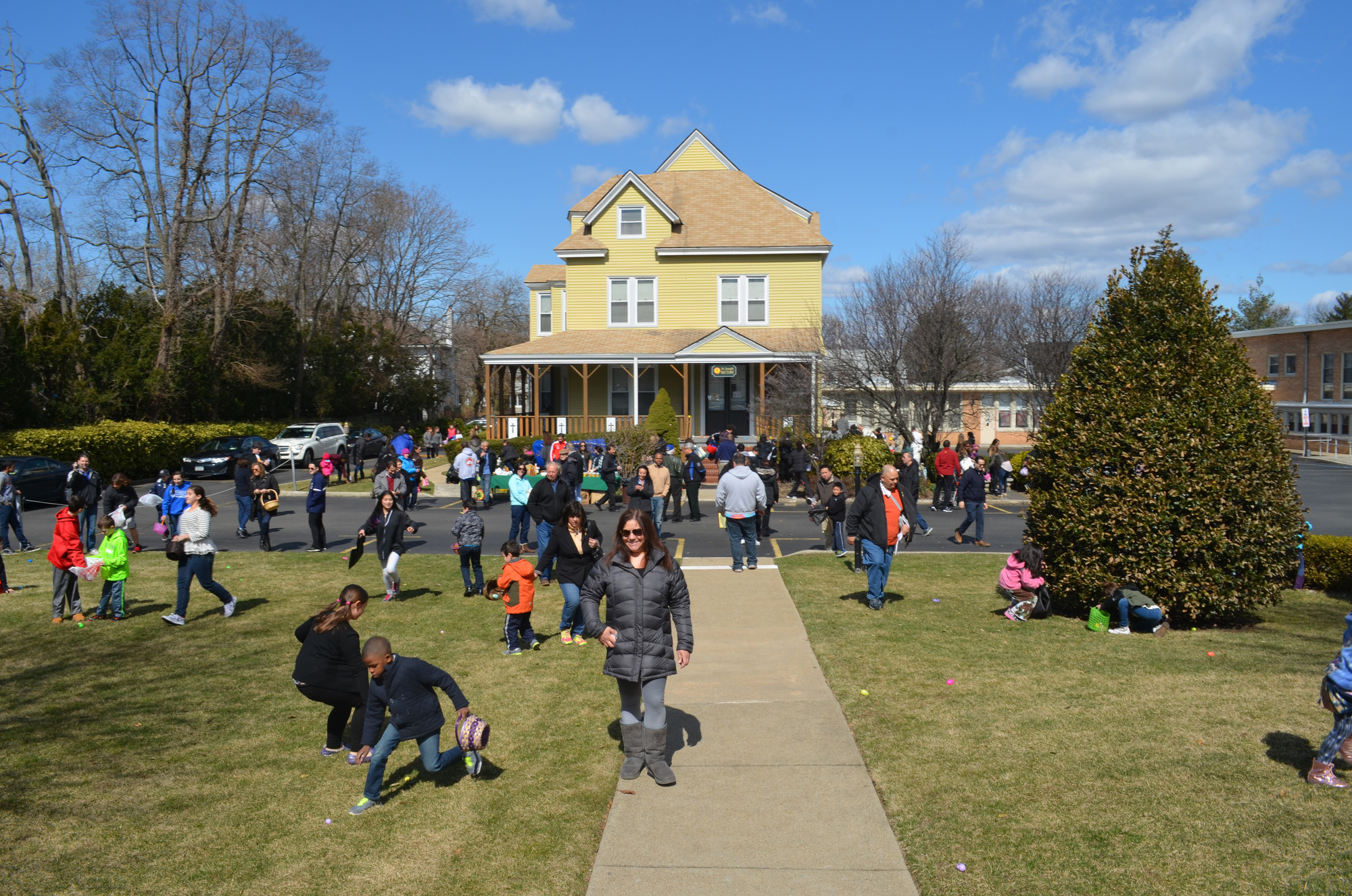 St. Joseph's R.C. Church in Hewlett hosted the annual  Father John Farrell Council 5962 Knights of Columbus Easter Egg Roll Children on April 4. Above, kids hunted for the eggs.