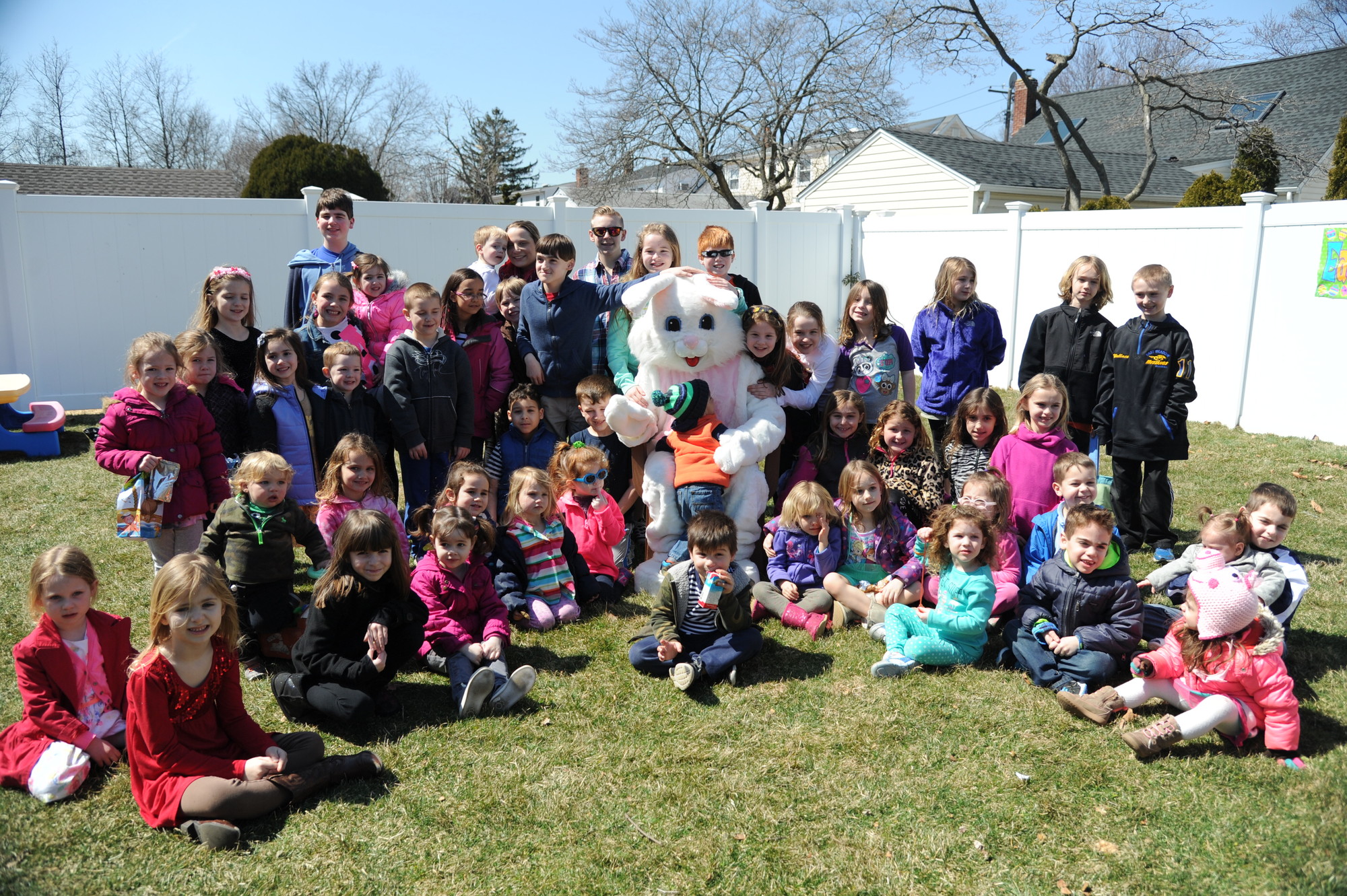 It was a packed backyard for the 18thh annual egg hunt.