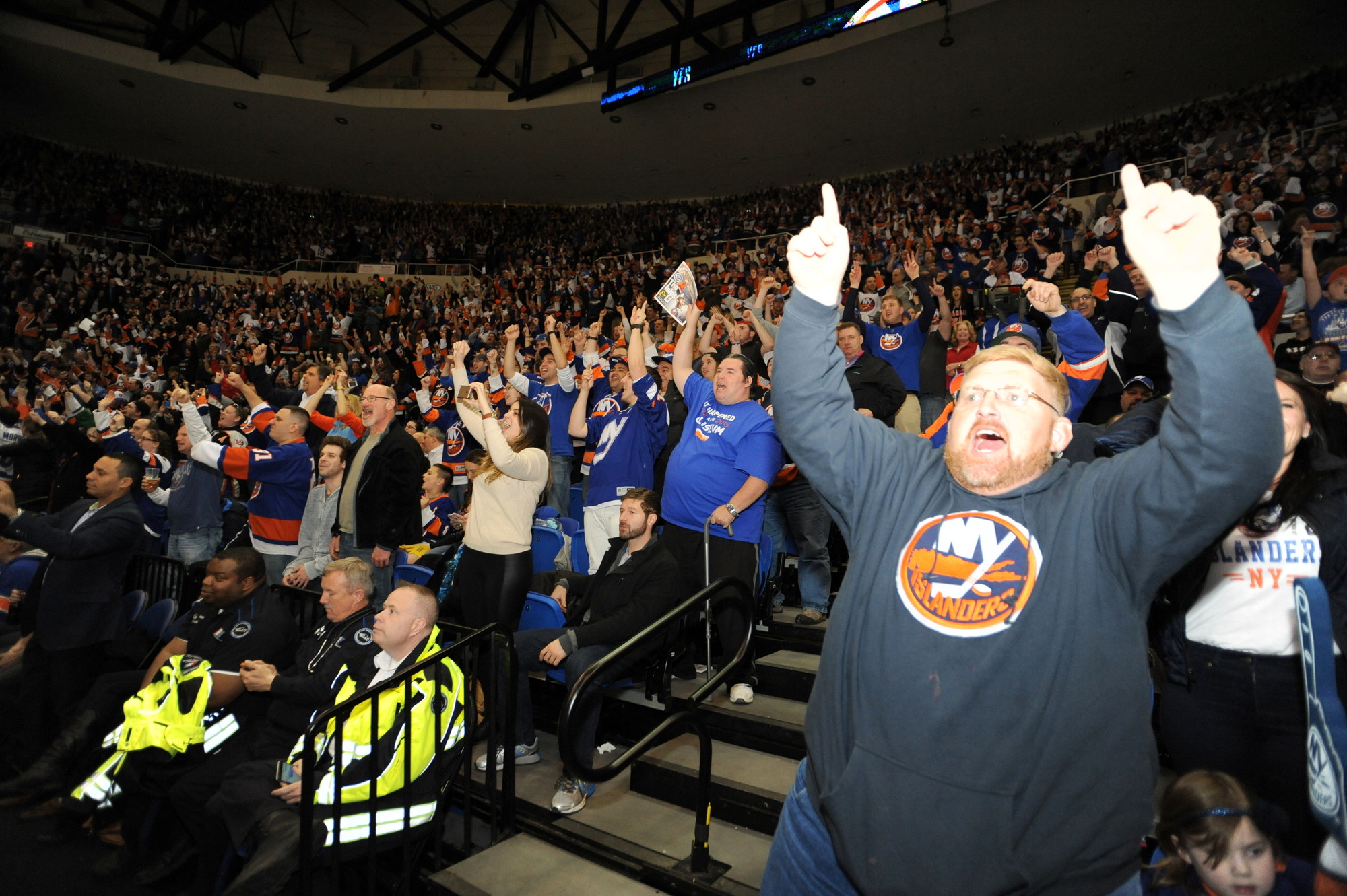 The "Yes! Yes! Yes!" chant has become a staple at Nassau Coliseum this season.