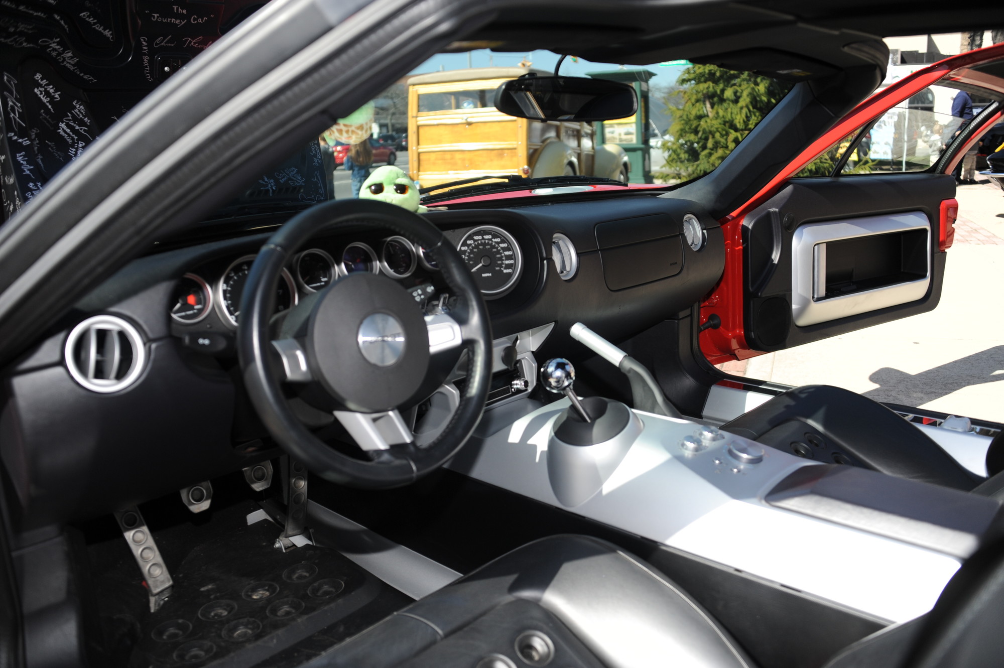The interior of Joey Limongeli's Ford GT, one of many exotic cars on display last Sunday.
