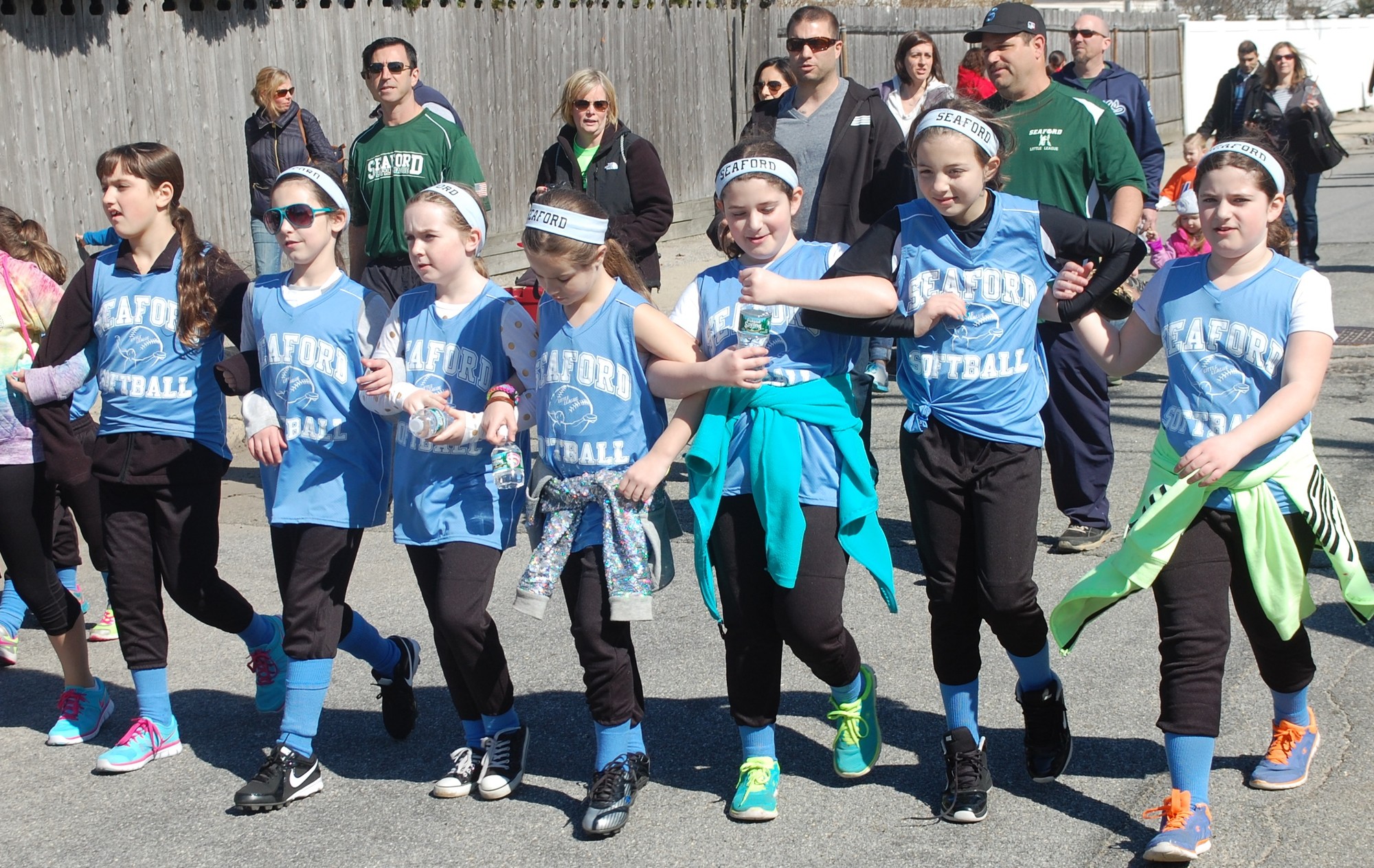 The Seaford Little League kicked off its 2015 season with a parade to Seaman’s Neck Park, where opening ceremonies were held.