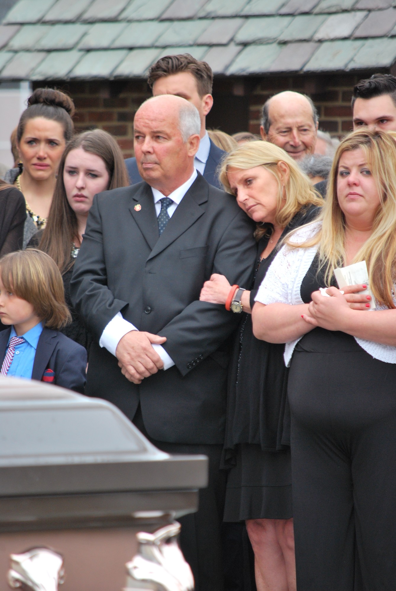 Dan’s son, Daniel and his wife, at the funeral.