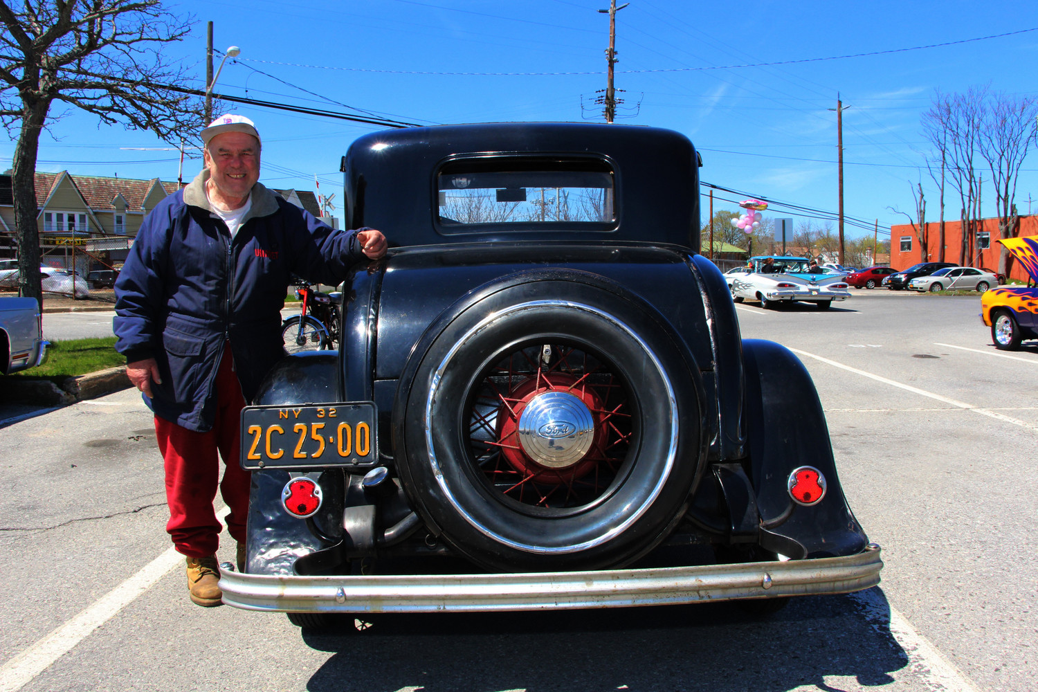 Harry Verity, owner of the 1932 Ford Model B.  Harry shows off this classic car with many detailed information of this orginial car.