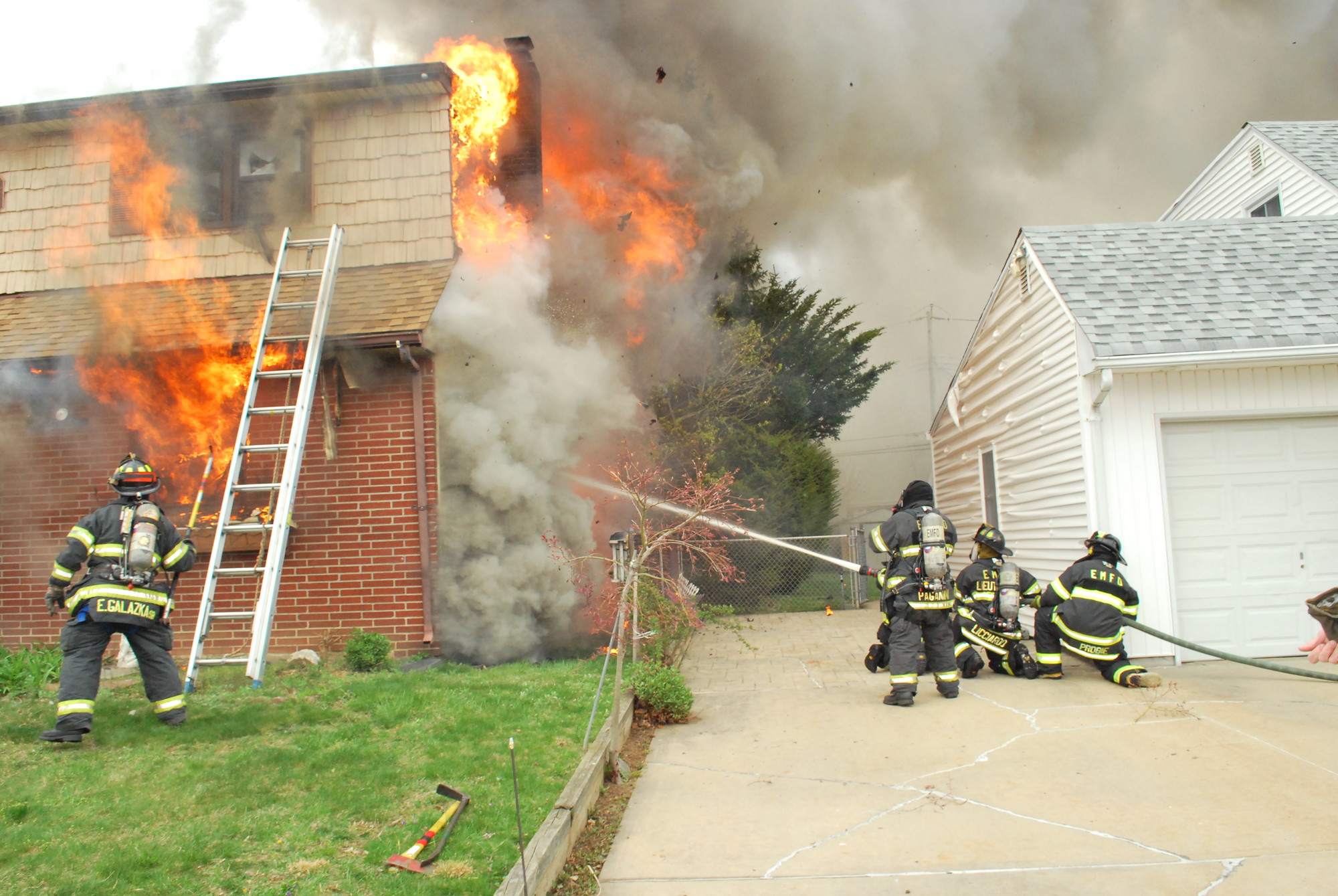 About 70 firefighters battled the blaze.