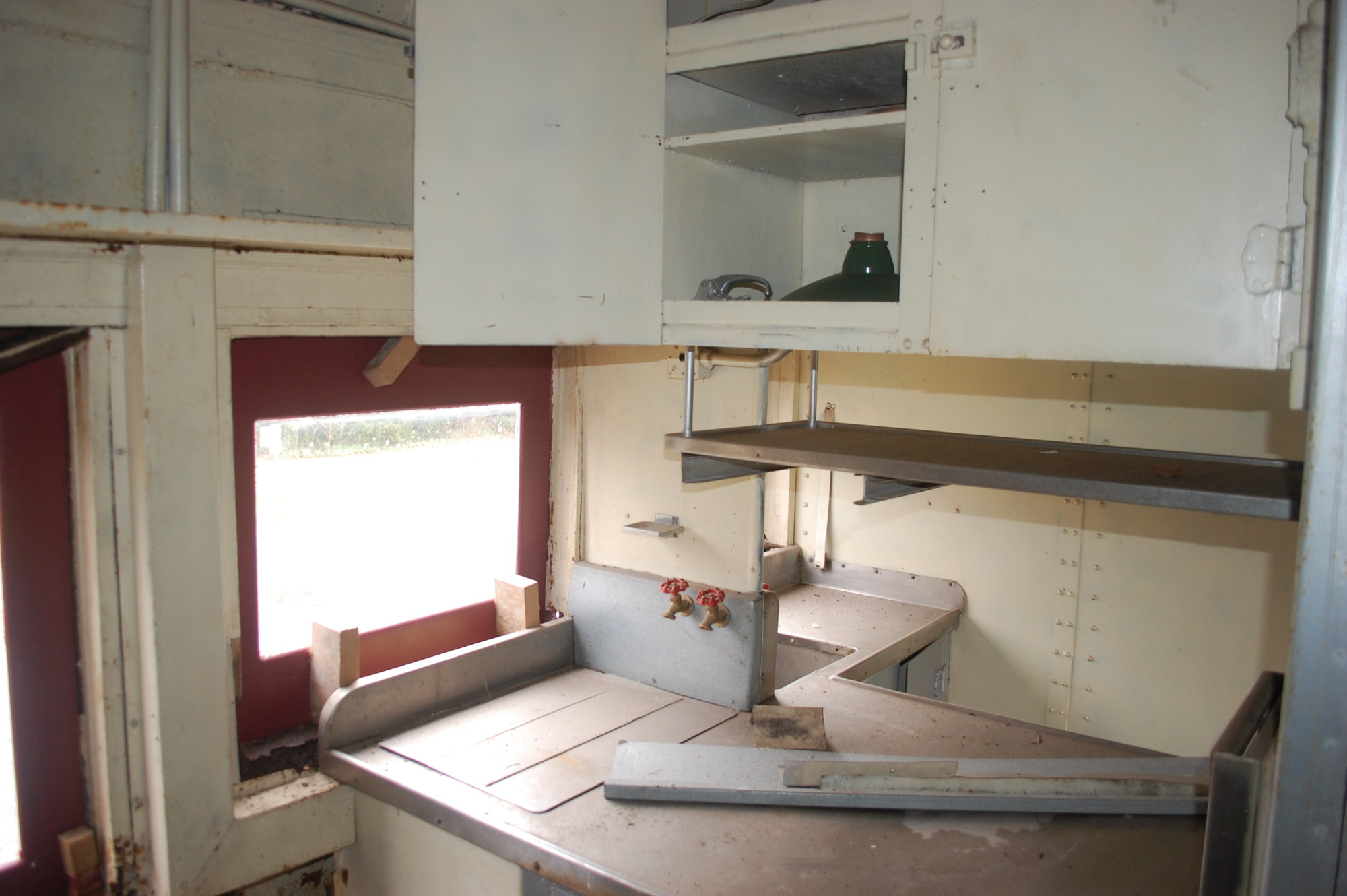 The old kitchen in the train car will be overhauled.