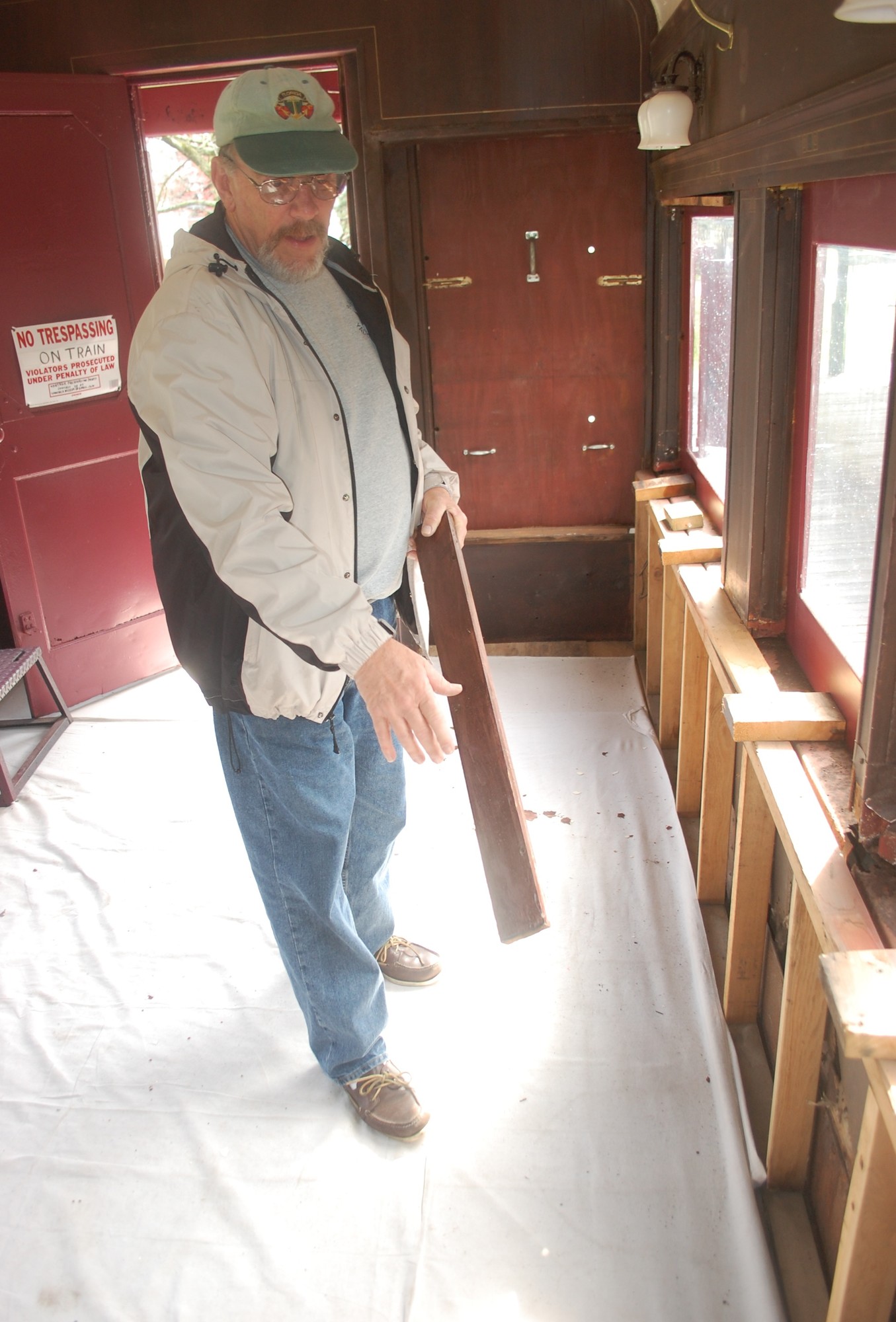 Preservation Society Vice President Bob Meagher will be doing much of the work, including securing the windows.