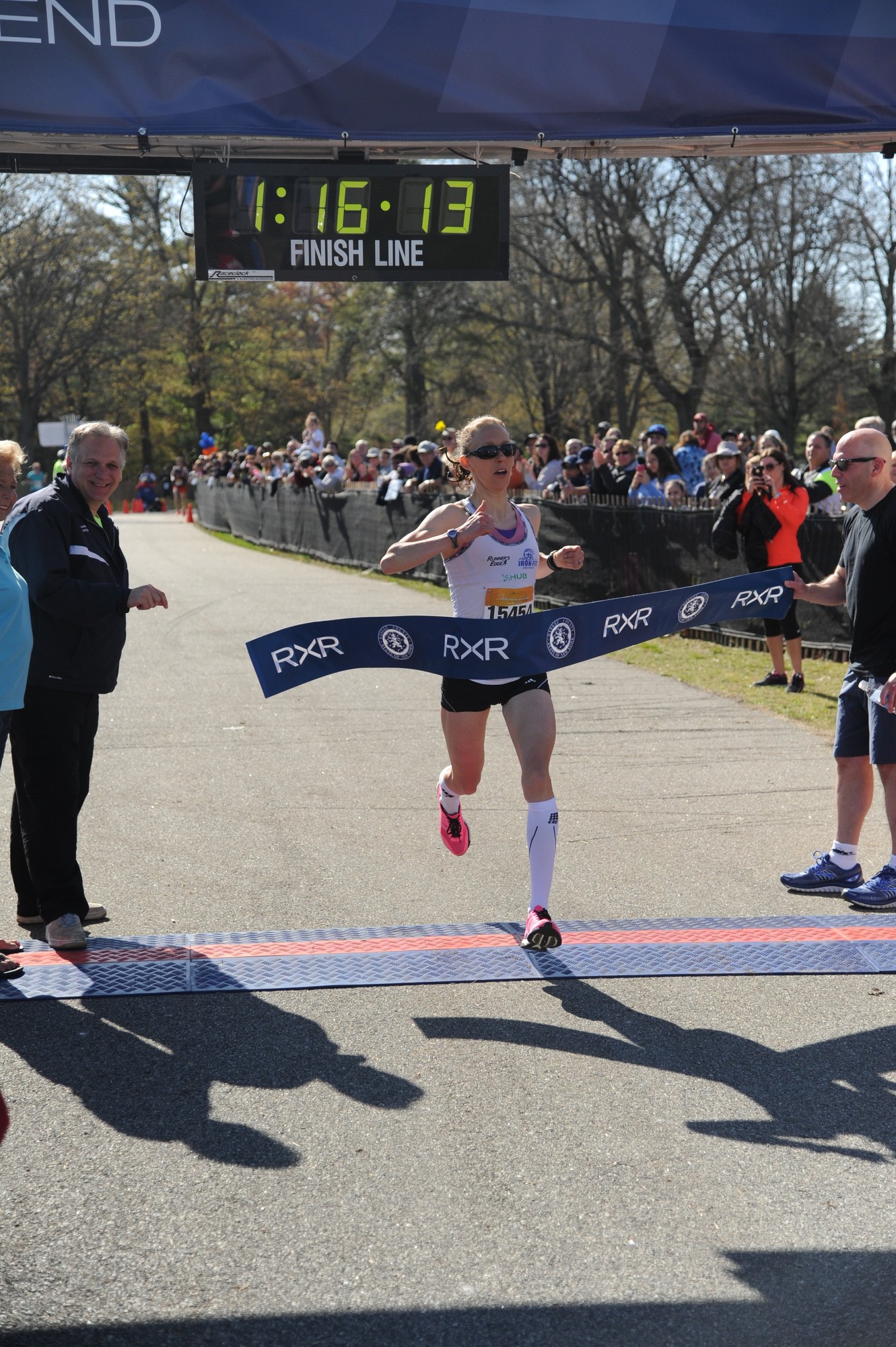 Jodie Robertson, of Melville, won the women’s half marathon.