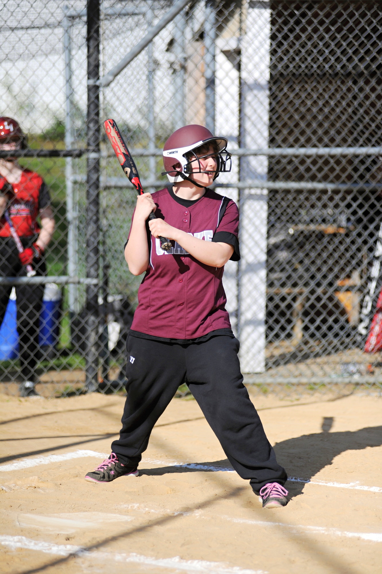 Shelby Soodek, a Clarke senior who has autism, had a turn at the plate during the Lady Rams’ final regular-season home game on May 8.
