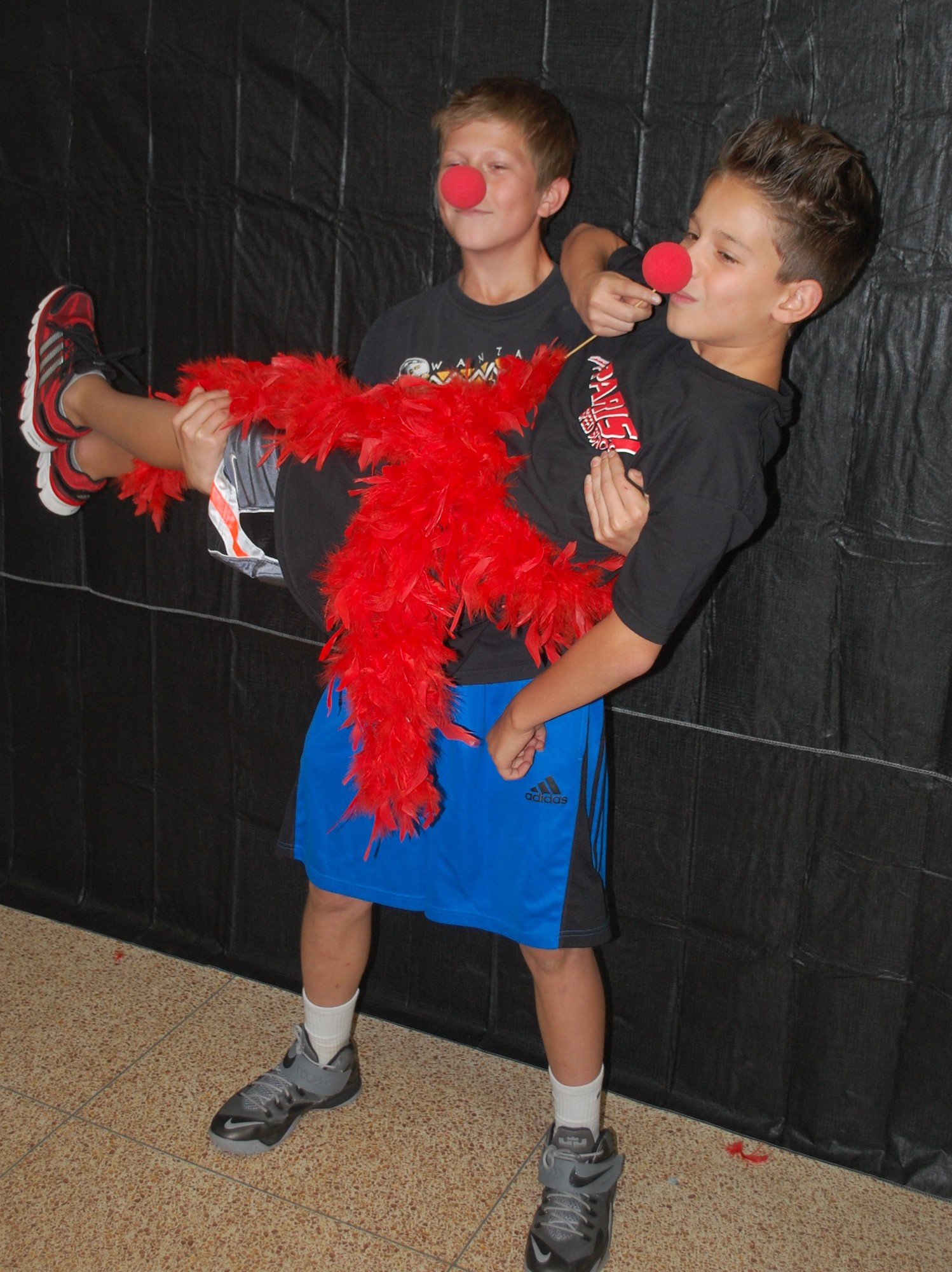 Sixth-graders Chris Barberio and T.J. Cerasi had some fun.