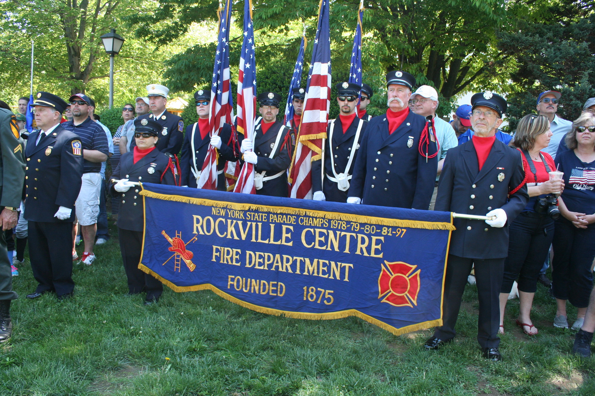 Rockville Centre Firefighters paid their respects to the village’s fallen.
