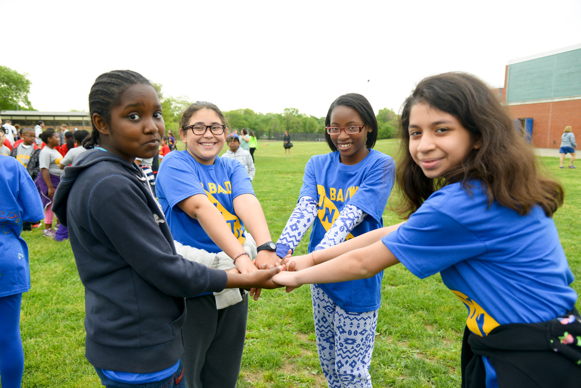 Baldwin fifth graders took part in Unity Day at Baldwin High School on May 21. From left were Danay Niles, Cynthia Williams, Heaven Blakey and Jacqueline Martinez