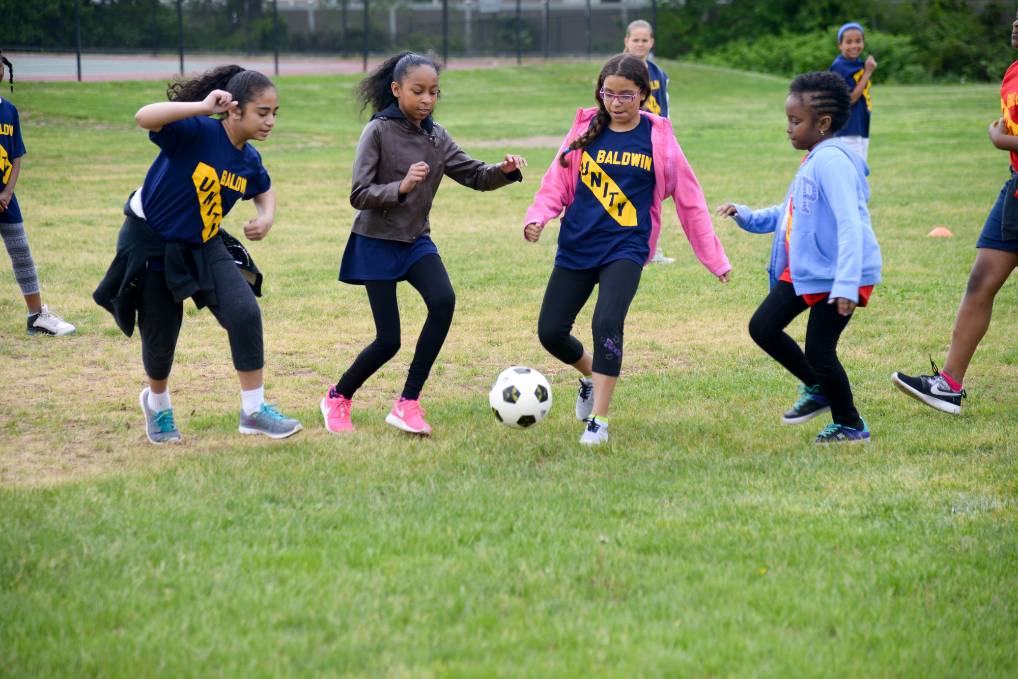 Friendly soccer games were played throughout the day as students got to know each other.