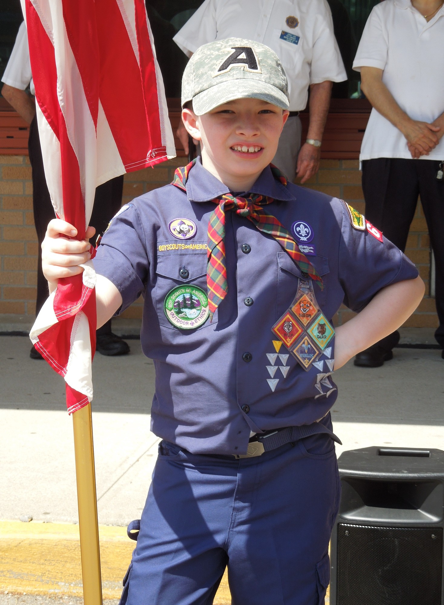 Boy Scout William Heaney, of Seaford and a student at St William the Abbot School, took part in the ceremony.