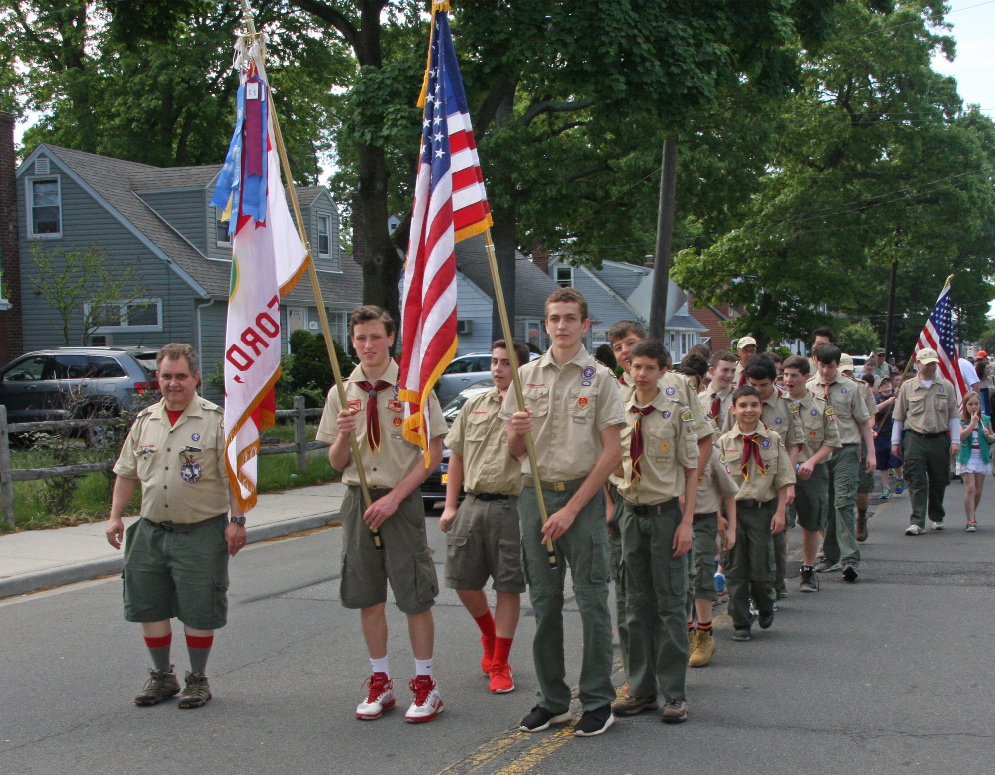 Members from Boy Scout Troop 239 marched.