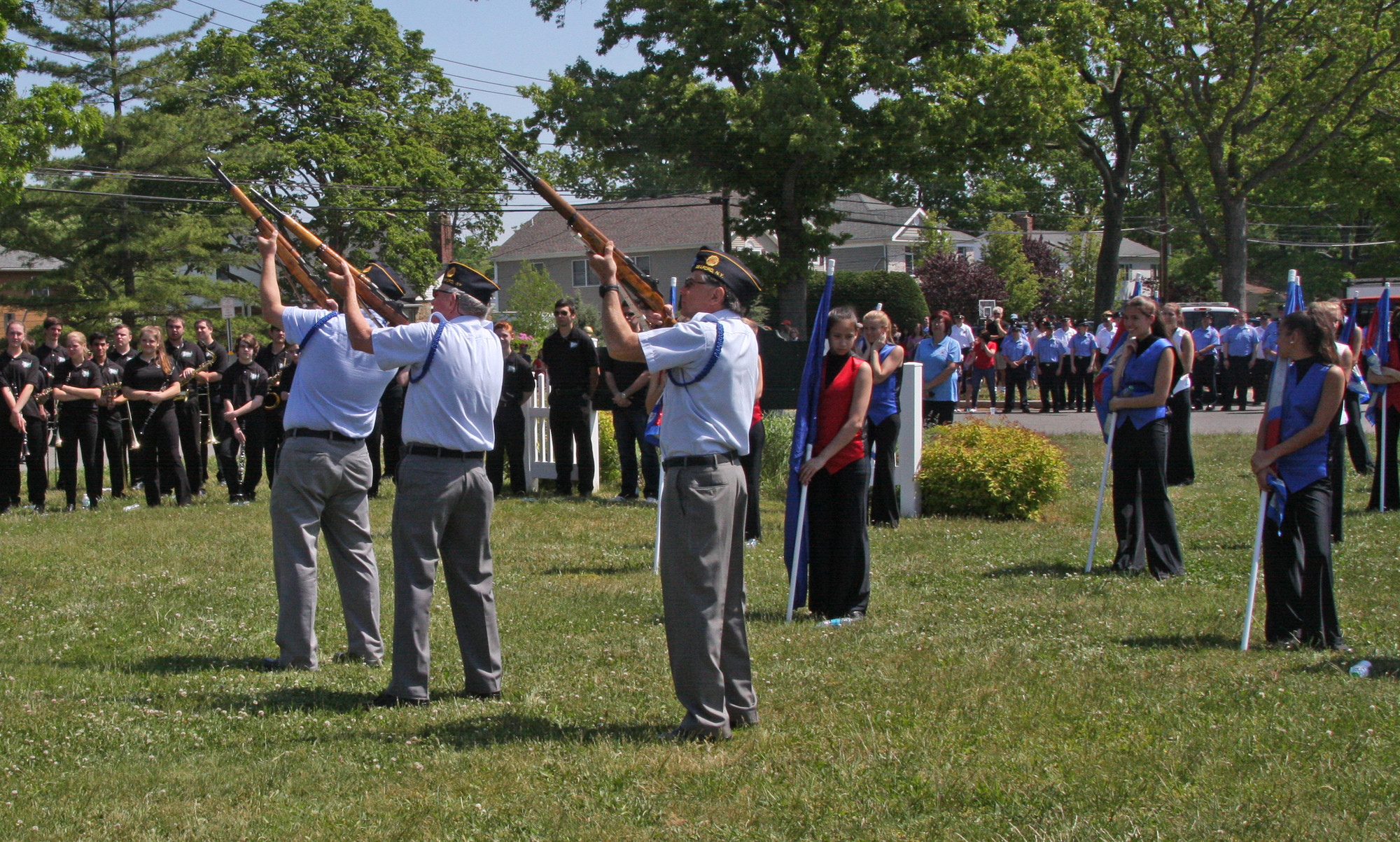 The American Legion Honor Guard fired three rounds.