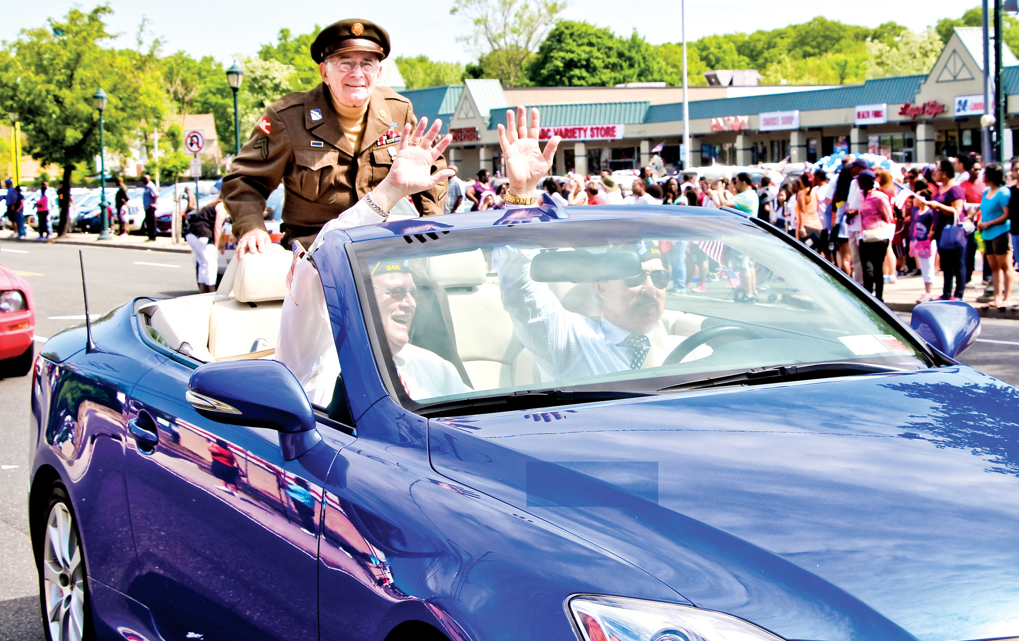 World War II veteran was the parade's grand marshal.