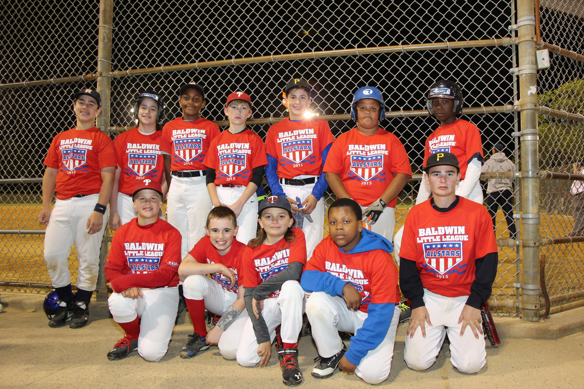 The red team made up of 11 and 12-year-old all-stars had representatives from each of the league’s teams.