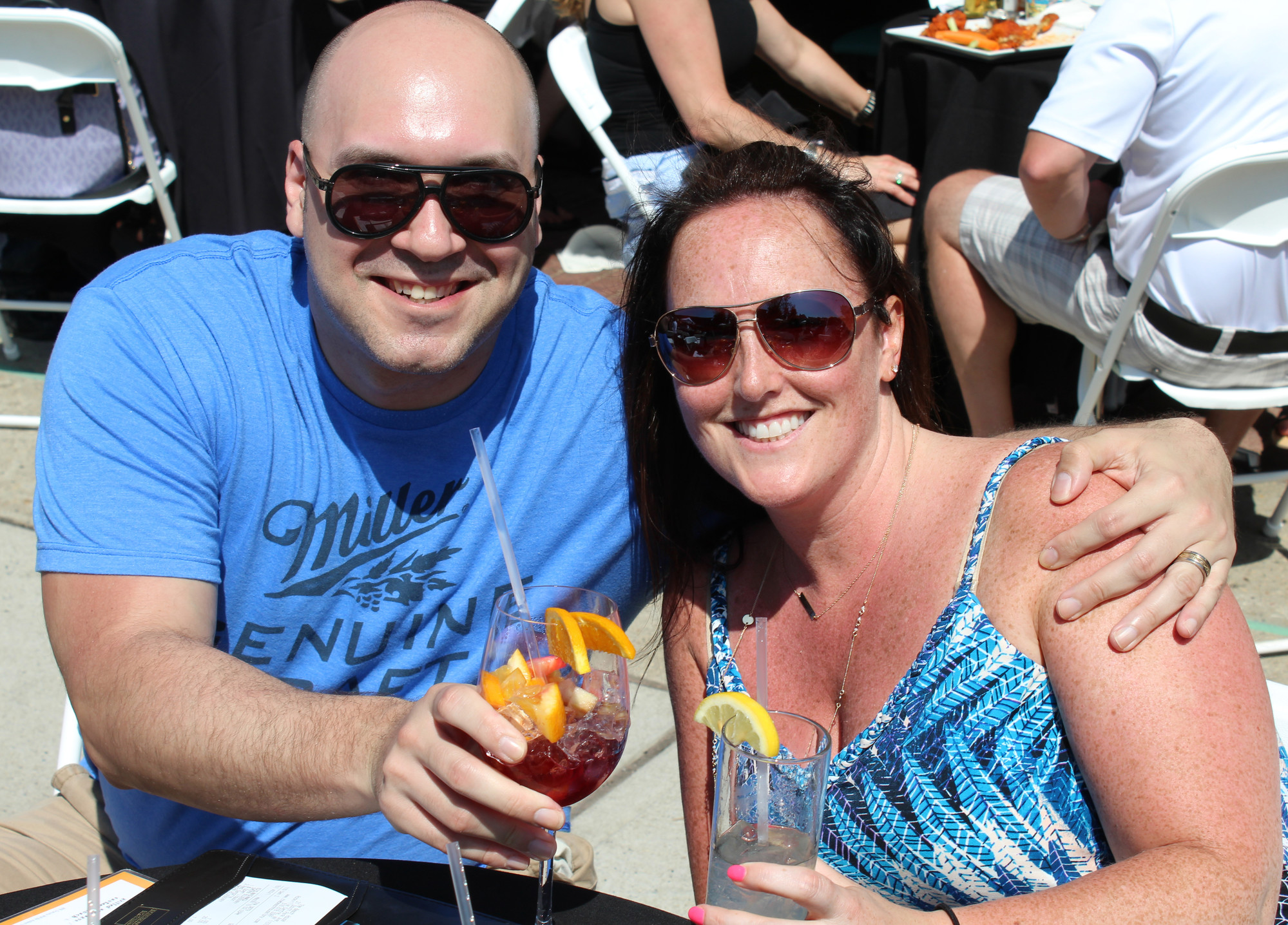 Peter Hilerio and Lisa Black enjoyed the beautiful weather and outdoor dining.