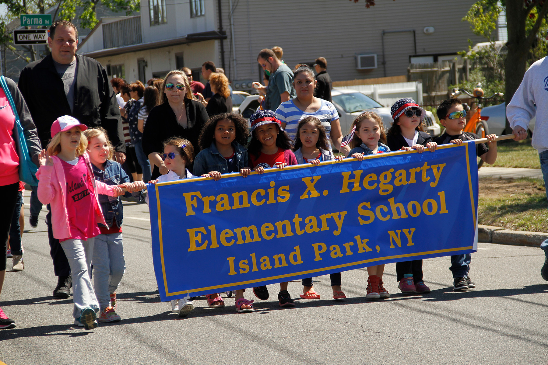 Students from Hegarty School joined the procession.