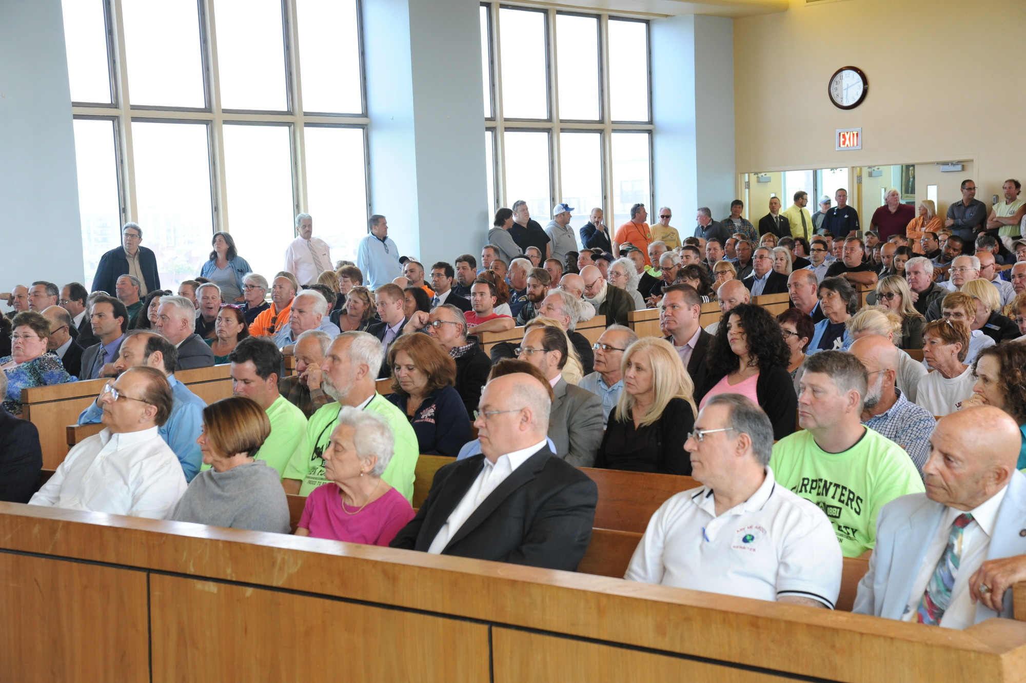 It was standing room only at City Hall last Wednesday.