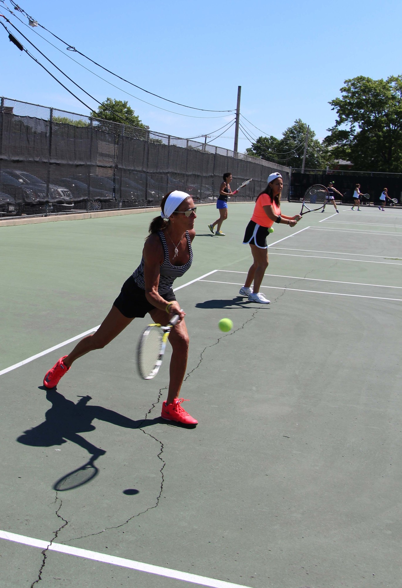Tammy Sanders and Felice Margolis played in the doubles tournament.