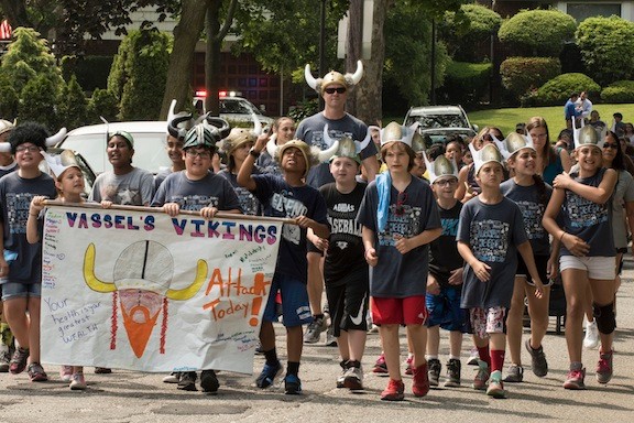 “Vassel’s Vikings” were fifth-graders of teacher Gene Vassel, who helped conceive the event with school nurse Daryle Abeshouse.